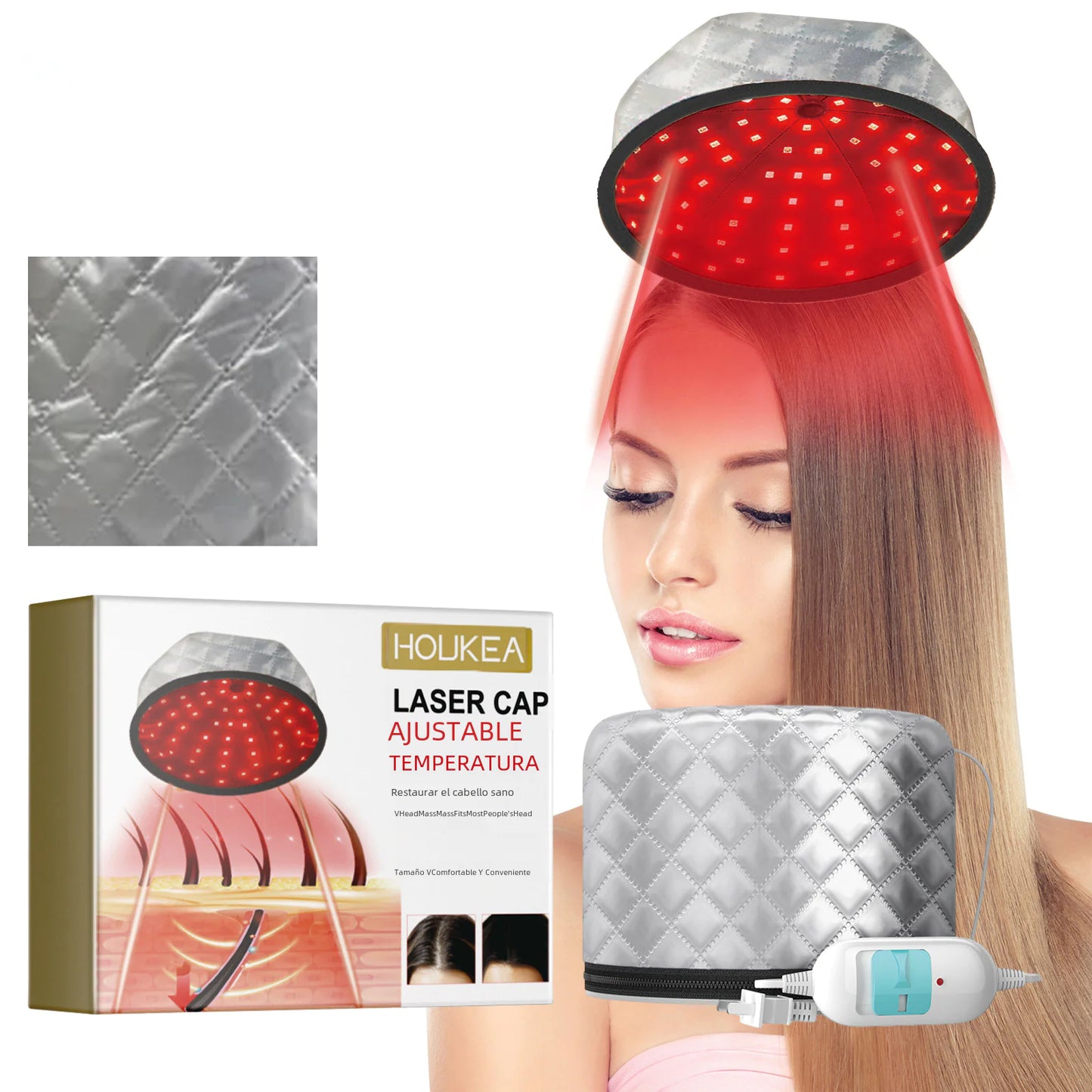Houkea Electric Heating Cap for Hair Care and Repair