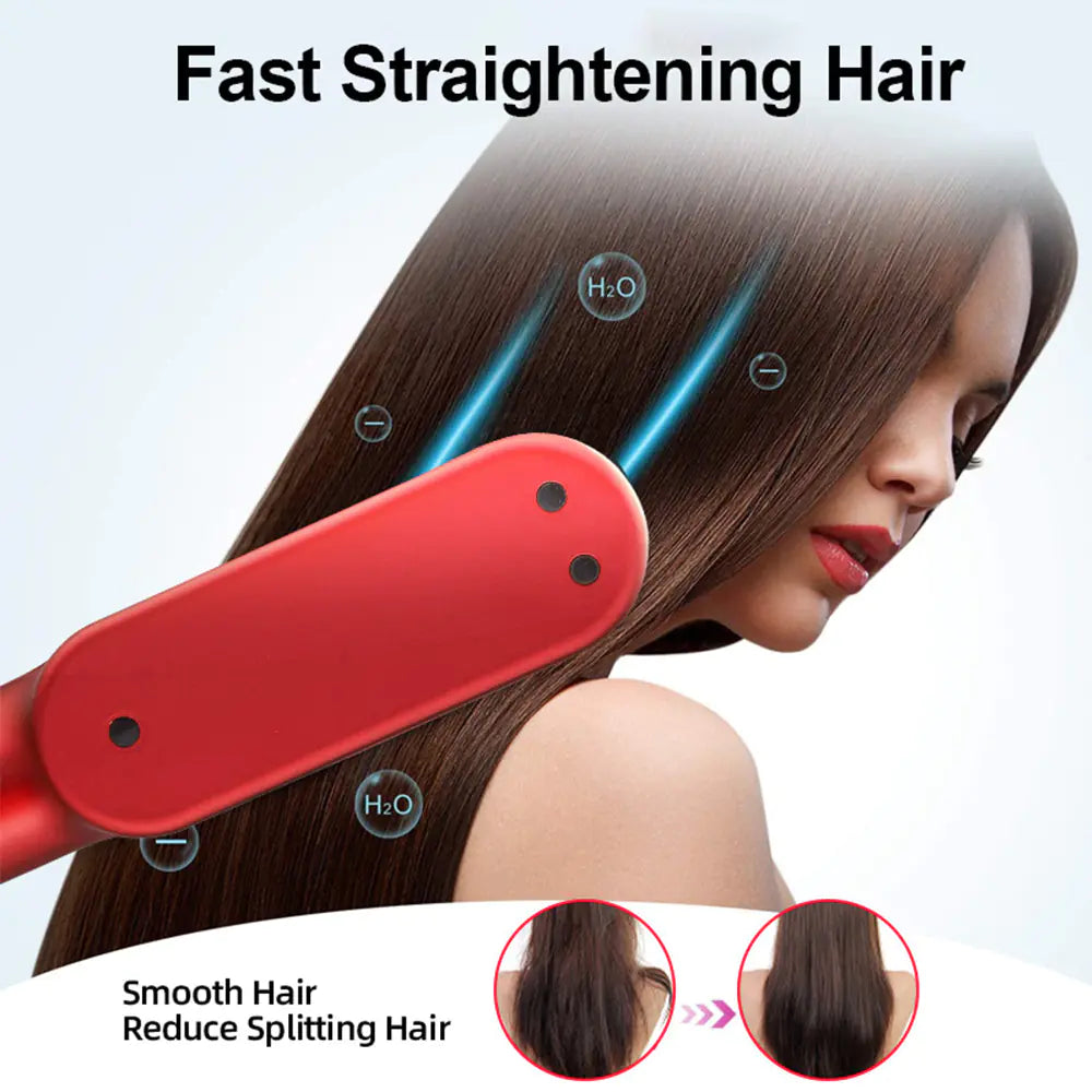 Mini Wireless Multifunctional Hair Straightening Comb
