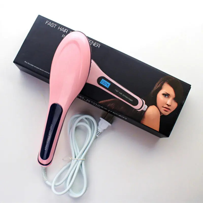 Ceramic Straightening Brush for Hair Styling Tool