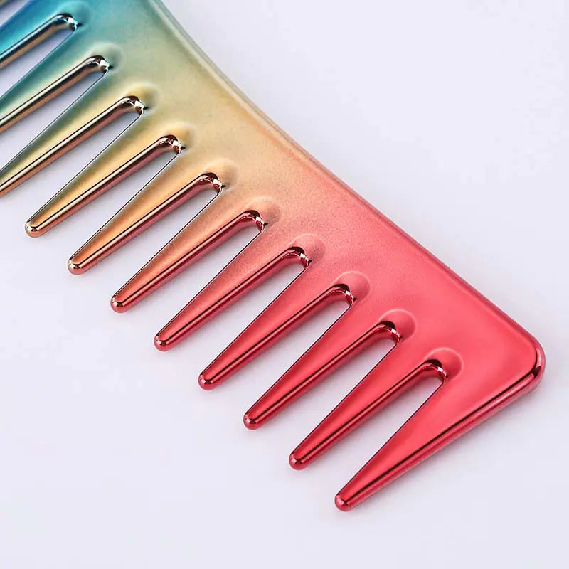 Electroplated Hair Combing and Styling Comb for Men