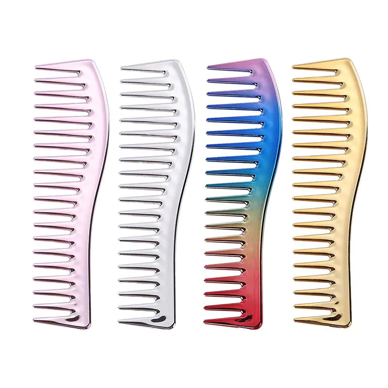 Electroplated Hair Combing and Styling Comb for Men