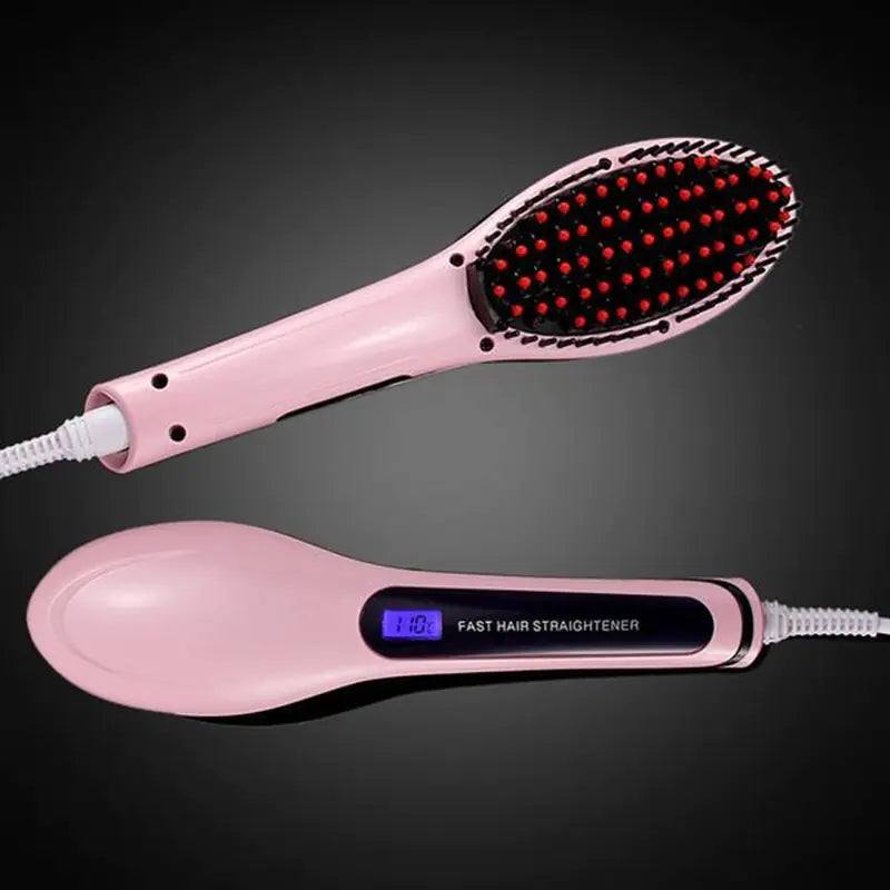 Ceramic Straightening Brush for Hair Styling Tool